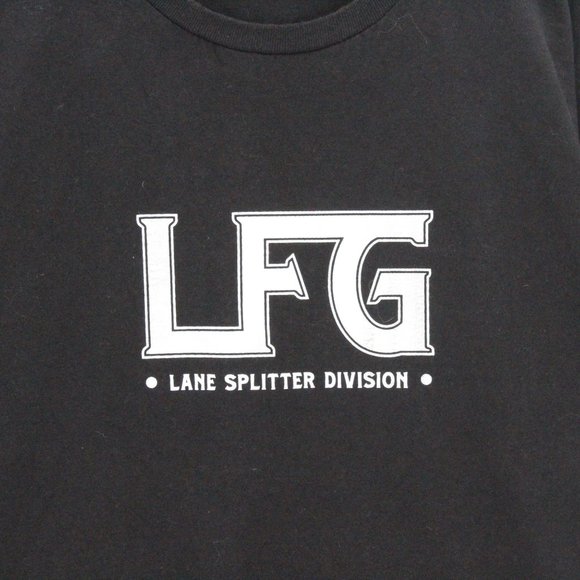 LFG T-shirt Men's Casual Black Short Sleeve Crewneck Motorcycle Graphic 2XL - Picture 5 of 9